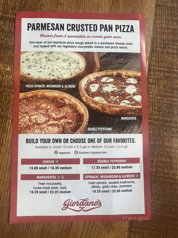 Giordano's - Indianapolis, IN menu_pic