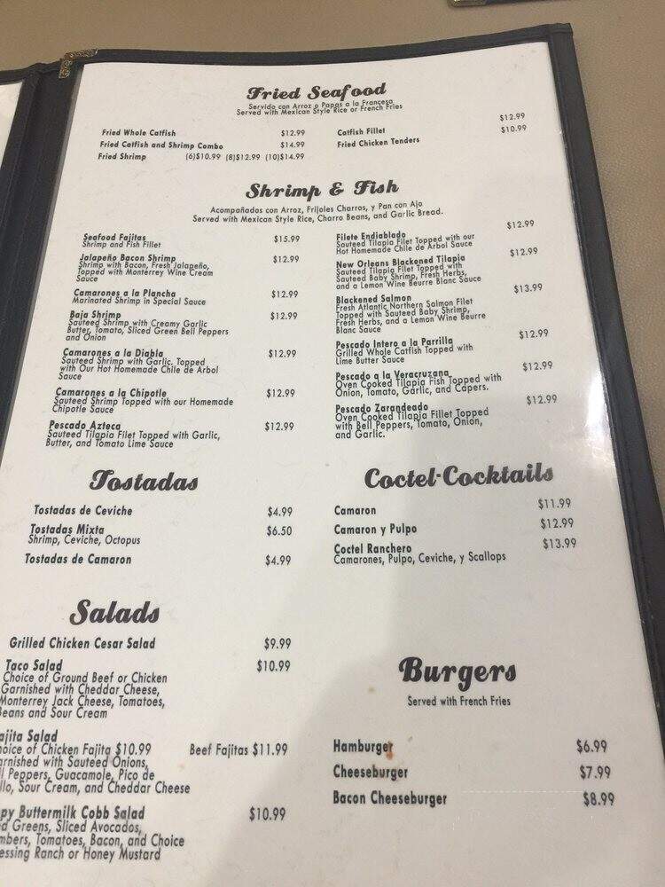 Los Rancheros - Dallas, TX menu_pic