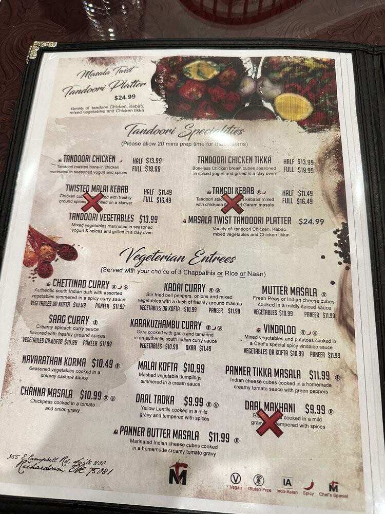 Chennai Cafe - Richardson, TX menu_pic