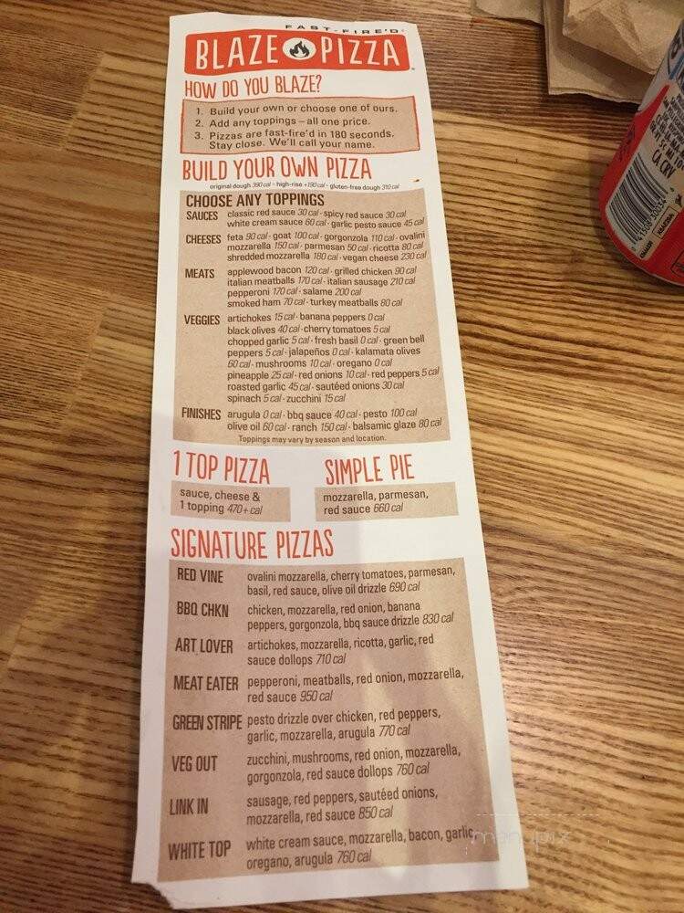 Blaze Fast-Fire'd Pizza - Tallahassee, FL