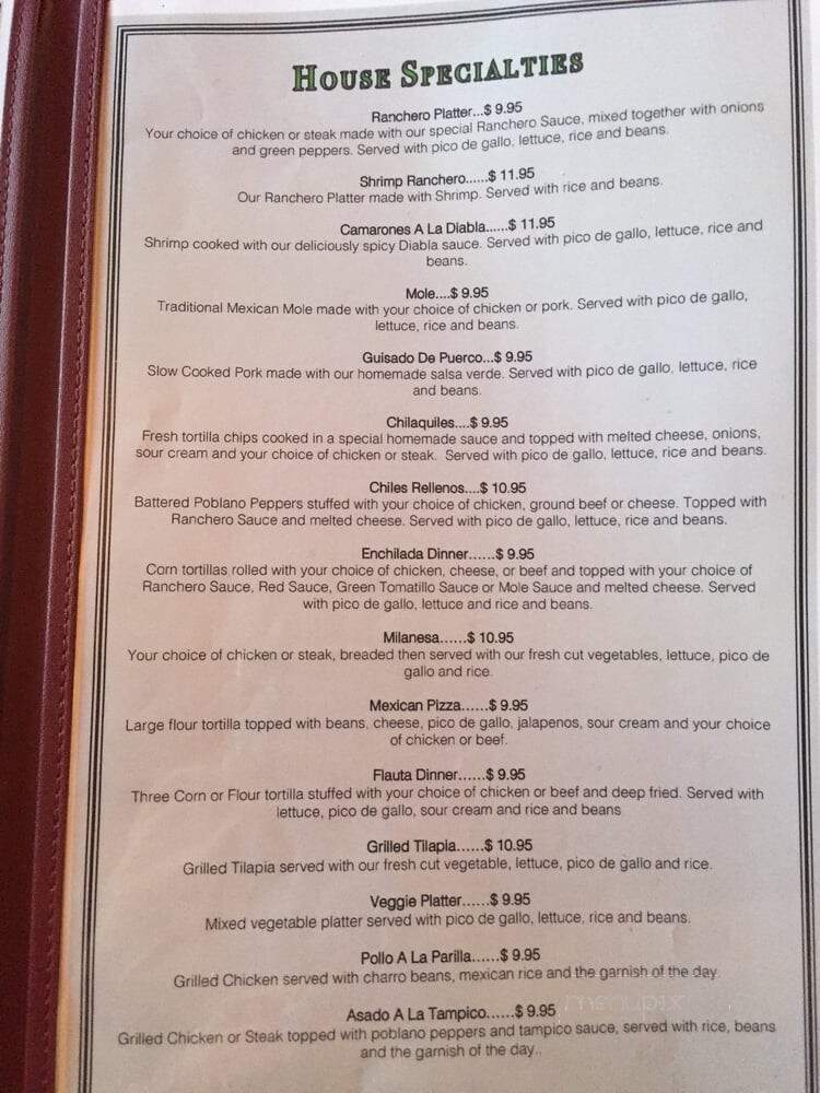 La Fonda Mexican Kitchen - Waterford Township, MI menu_pic