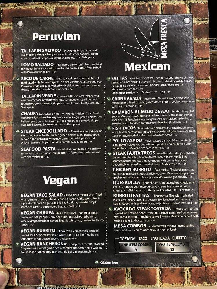 Mesa Fresca - Oregon City, OR menu_pic