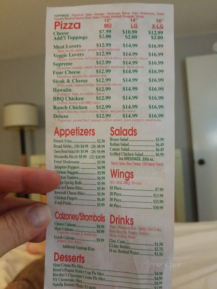 New York Style Pizza - Myrtle Beach, SC menu_pic