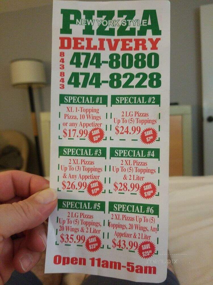 New York Style Pizza - Myrtle Beach, SC menu_pic