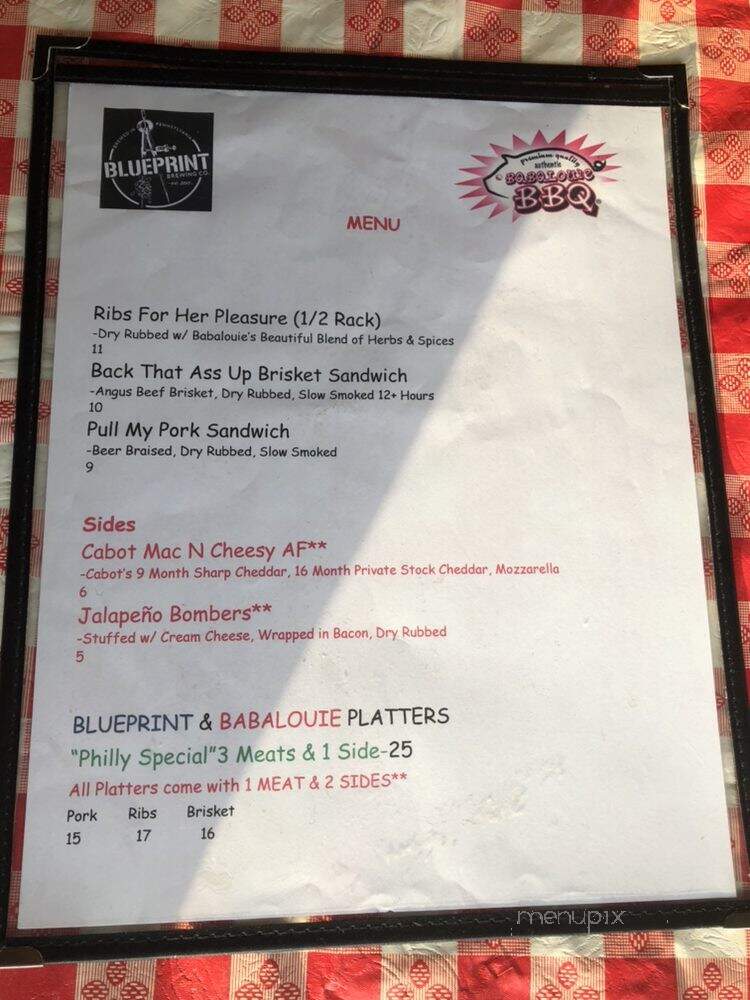 Babalouie BBQ - Glenside, PA menu_pic