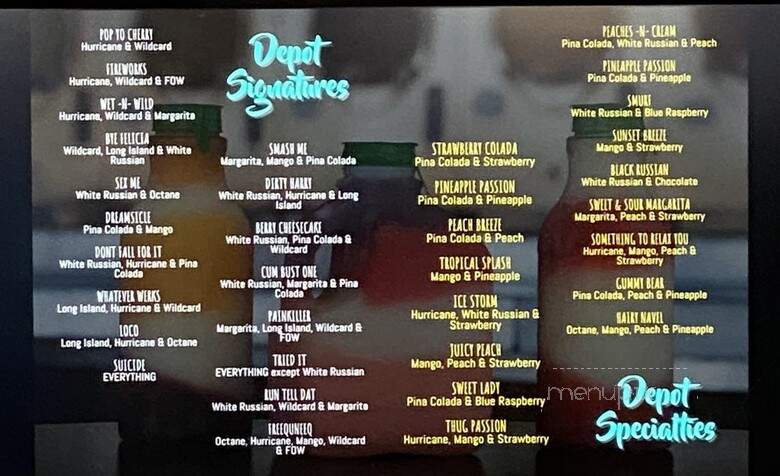 Daiquiri Depot - Arlington, TX menu_pic