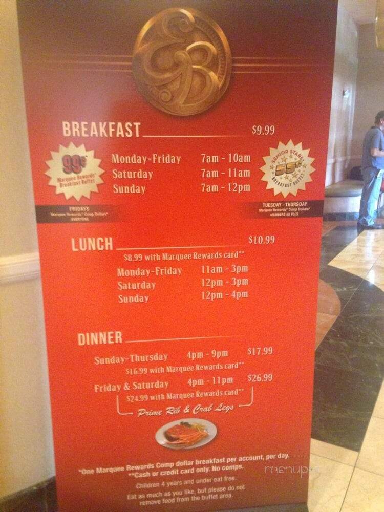 Epic Buffet at Hollywood Casino - Tunica Resorts, MS menu_pic