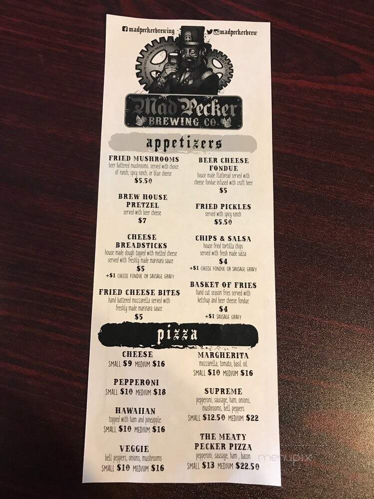 Mad Pecker Brewing - San Antonio, TX menu_pic