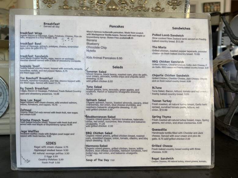 Mary Lane Cafe - San Gabriel, CA menu_pic