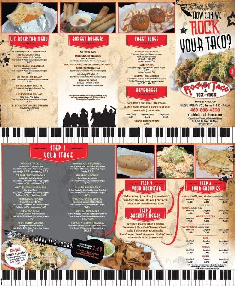 Rockin' Taco & Tex-Mex - Frisco, TX menu_pic
