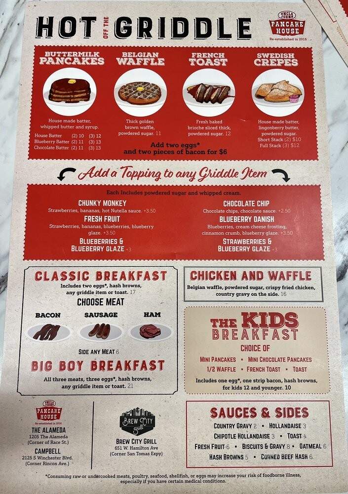 Uncle John's Pancake House - Campbell, CA menu_pic