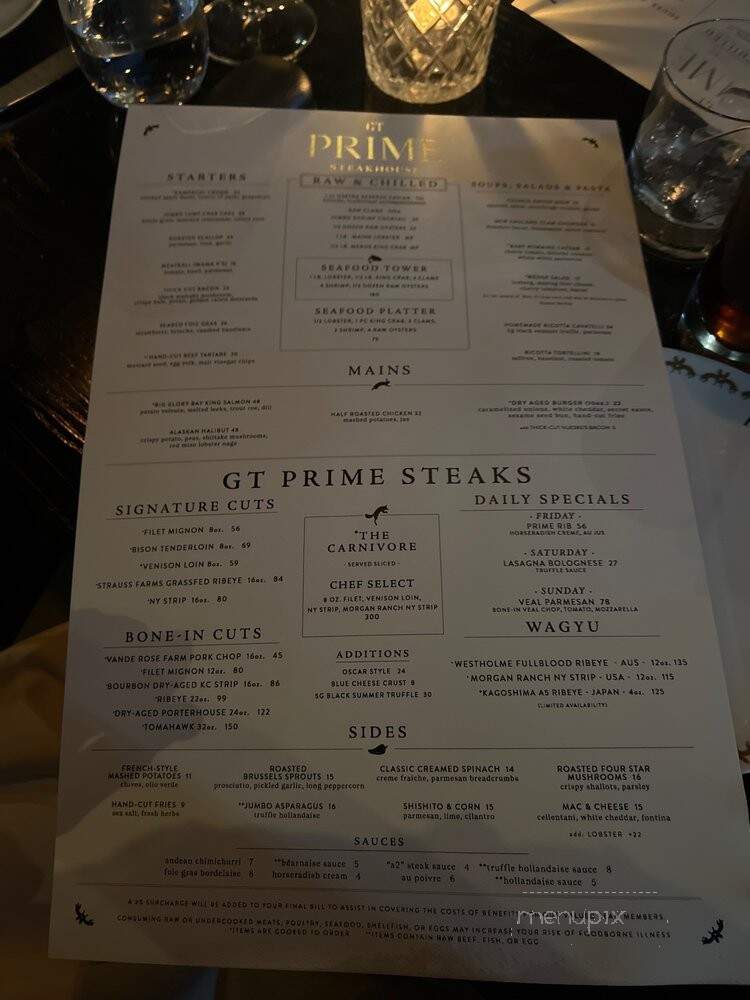 GT Prime - Chicago, IL menu_pic