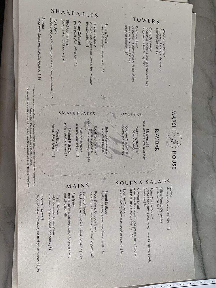 Marsh House - Nashville, TN menu_pic