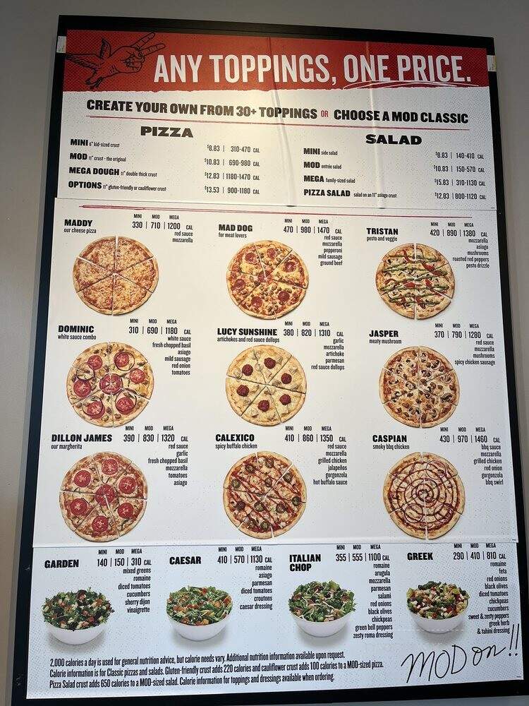 MOD Pizza - Campbell, CA menu_pic