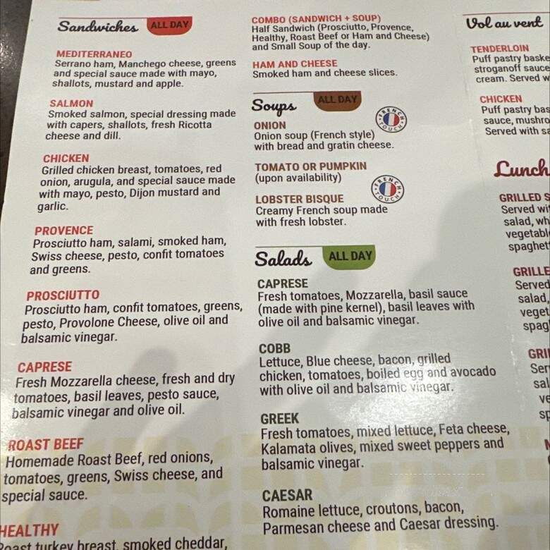 Bonjour Bakery - Miami, FL menu_pic
