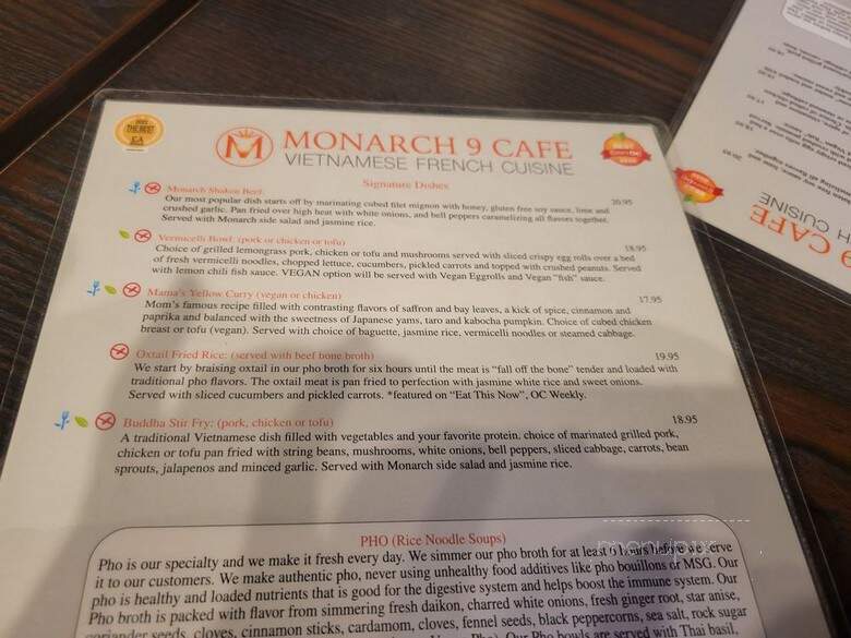 Monarch 9 Cafe - Yorba Linda, CA