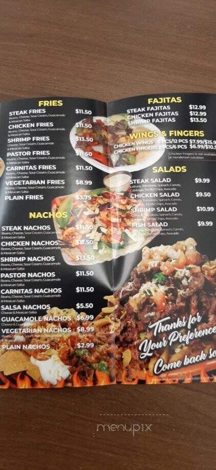 Rivas Mexican Grill - Henderson, NV menu_pic
