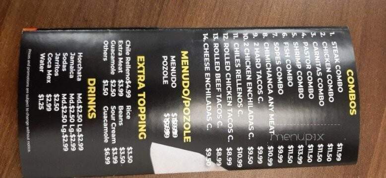 Rivas Mexican Grill - Henderson, NV menu_pic