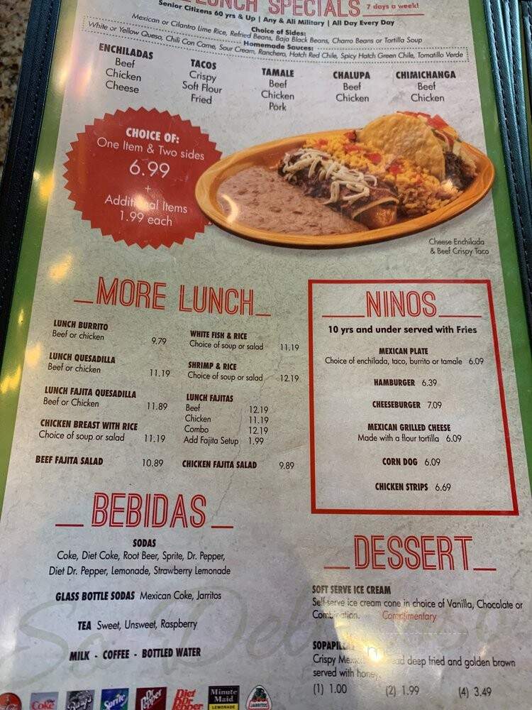 Posado's Cafe - Tyler, TX menu_pic