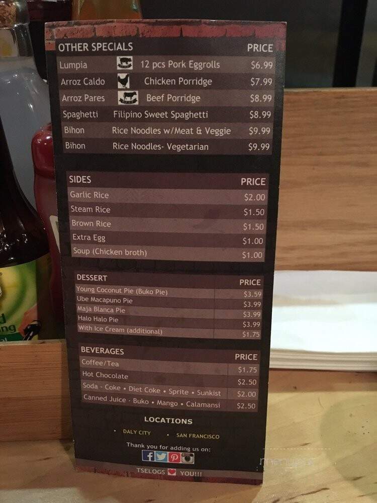 Tselogs - San Francisco, CA menu_pic