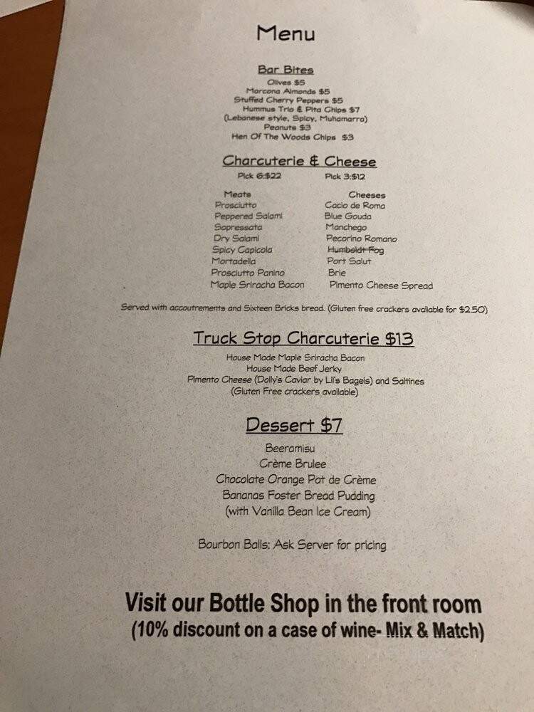 Crafts & Vines - Covington, KY menu_pic