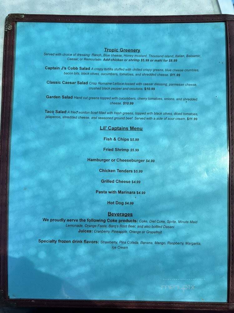 Captain Ja's Ocean Deck - Cocoa Beach, FL menu_pic