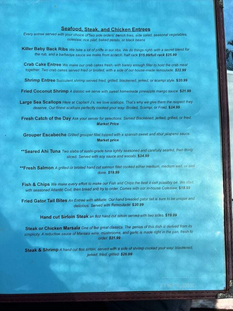 Captain Ja's Ocean Deck - Cocoa Beach, FL menu_pic