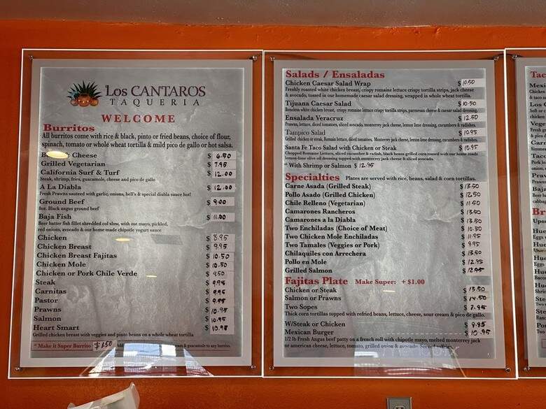 Los Cantaros Taqueria - San Leandro, CA menu_pic
