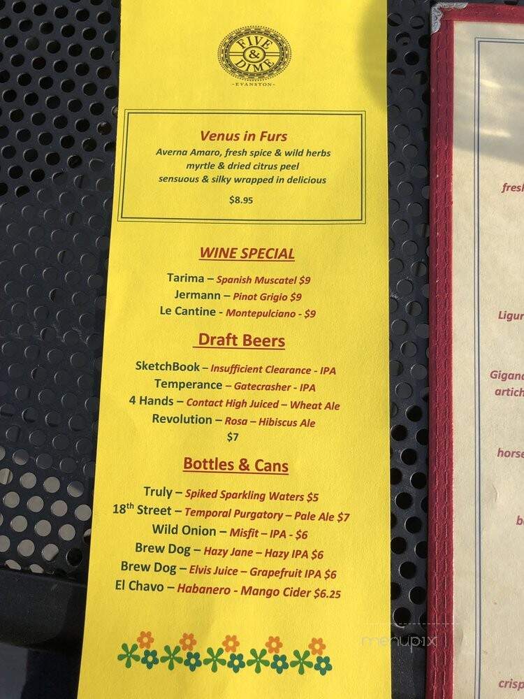 Five & Dime - Evanston, IL menu_pic