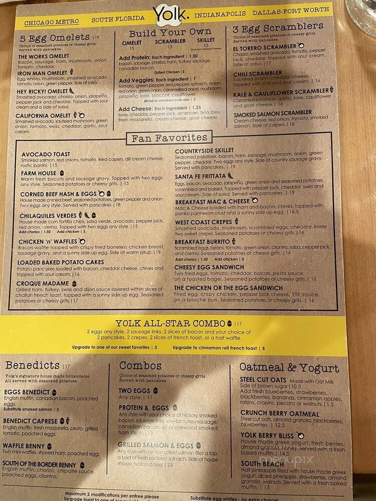 Yolk Marina City - Chicago, IL menu_pic