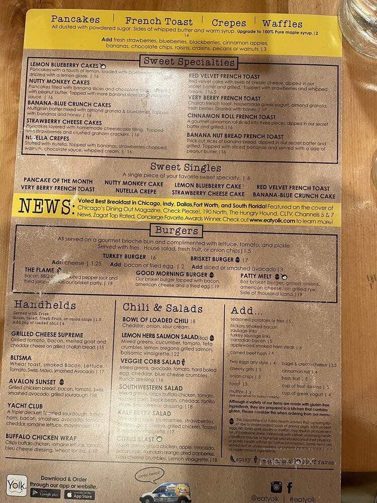 Yolk Marina City - Chicago, IL menu_pic