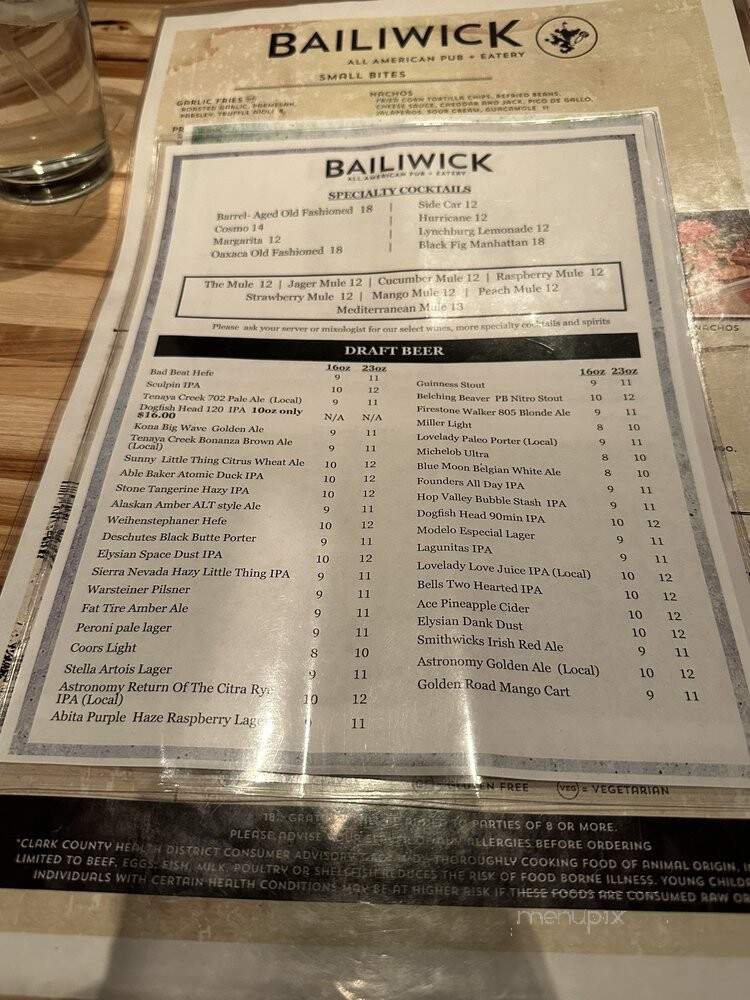 Bailiwick - Las Vegas, NV menu_pic
