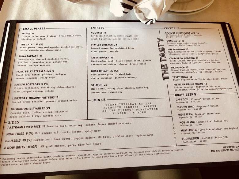 The Tasty - Plymouth, MA menu_pic