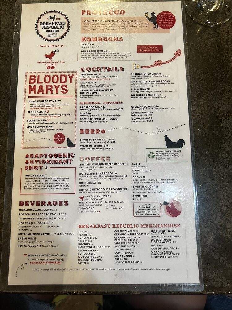 Breakfast Republic - Encinitas, CA menu_pic