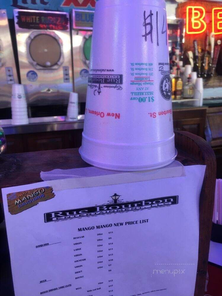 Mango Mango Daiquiris - New Orleans, LA menu_pic