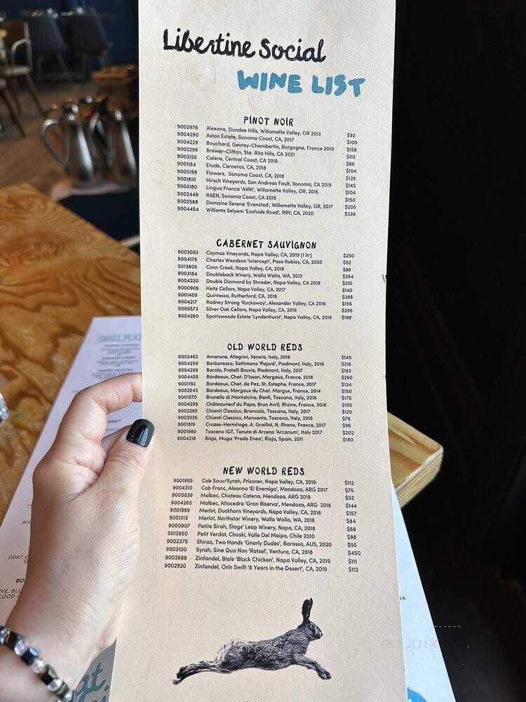 Libertine Social - Las Vegas, NV menu_pic