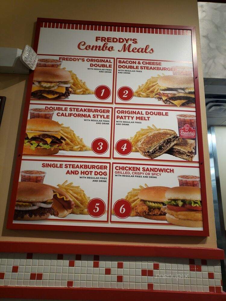Freddy's Frozen Custard & Steakburgers - Carmel, IN menu_pic