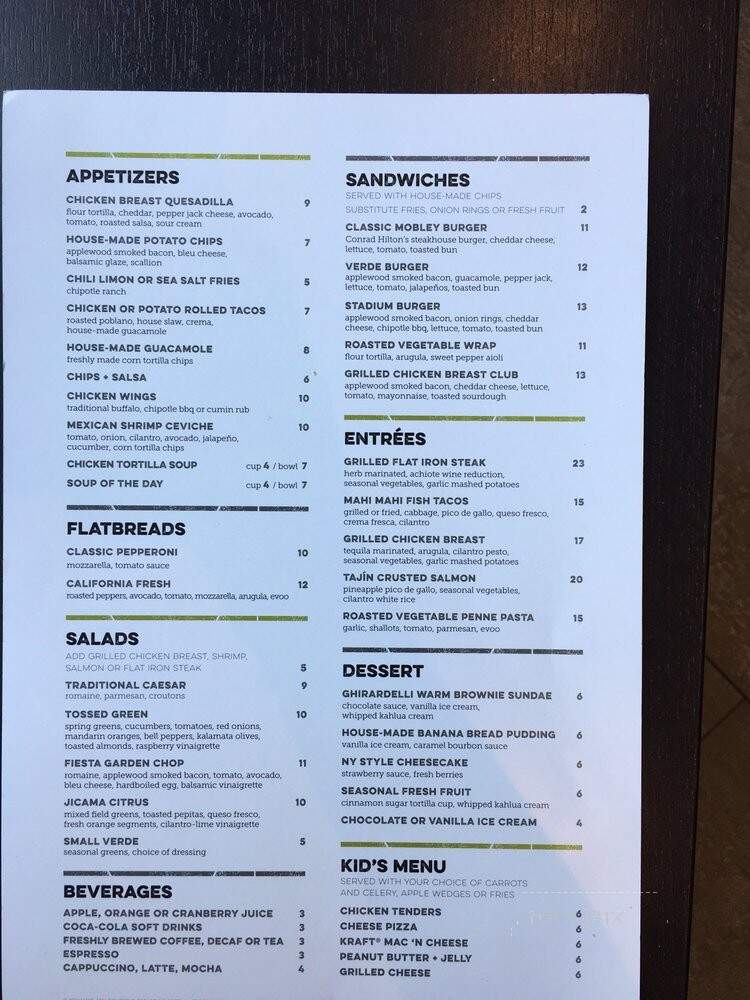 Verde Kitchen + Bar - San Diego, CA menu_pic