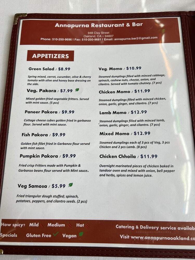 Annapurna Restaurant and Bar - Oakland, CA
