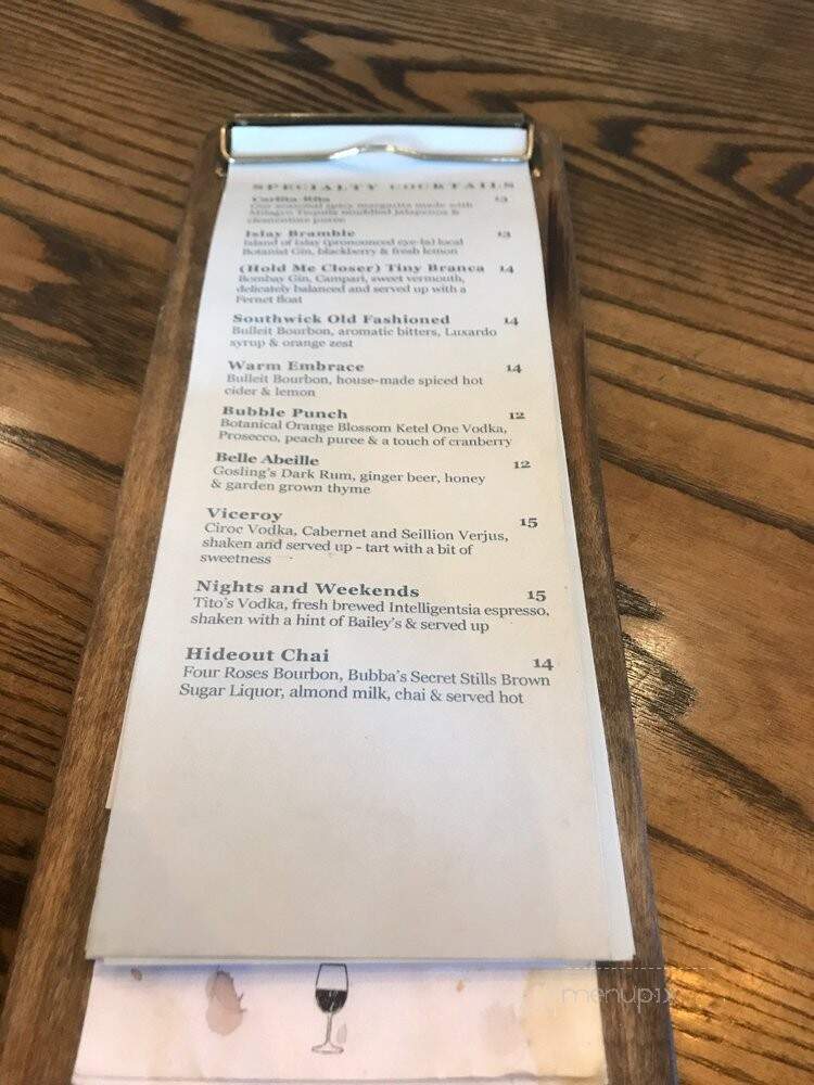 MBAR - Stonington, CT menu_pic