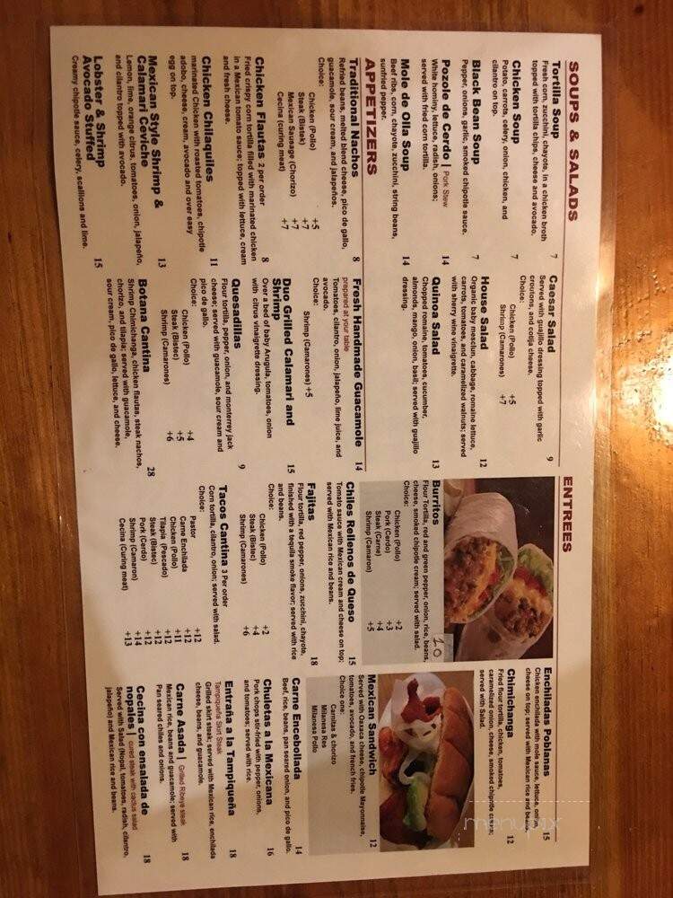 Cantina Mexicana - Stamford, CT menu_pic