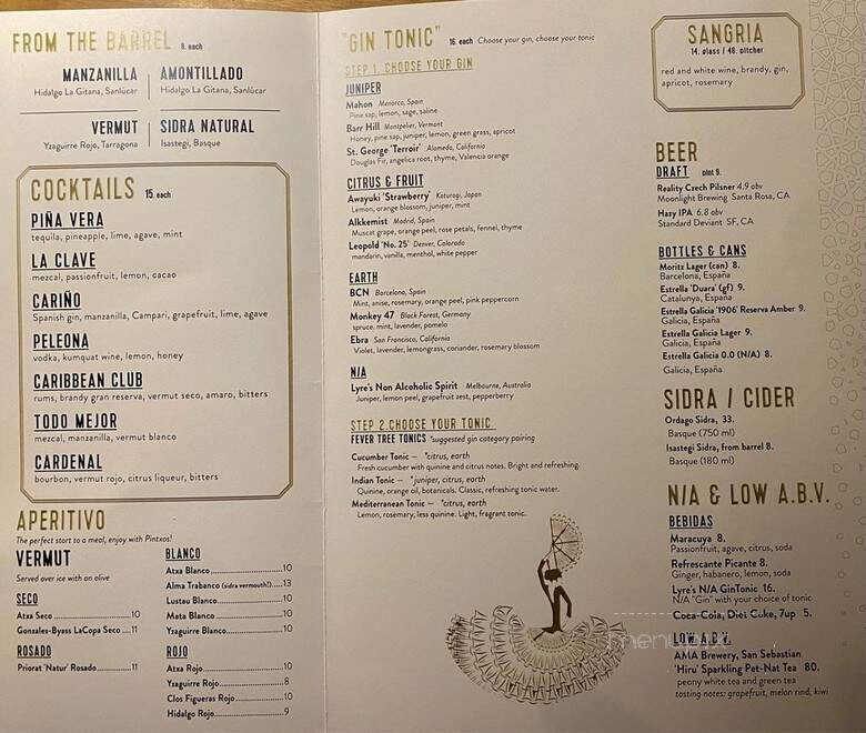 Bellota - San Francisco, CA menu_pic