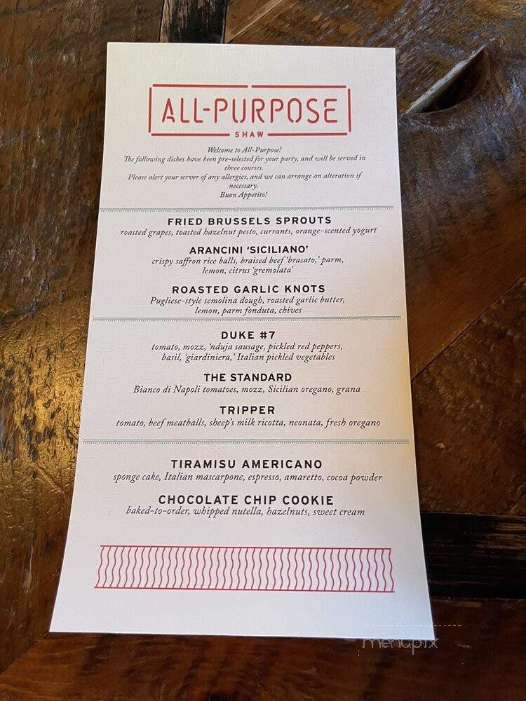 All-Purpose Pizzeria - Washington, DC