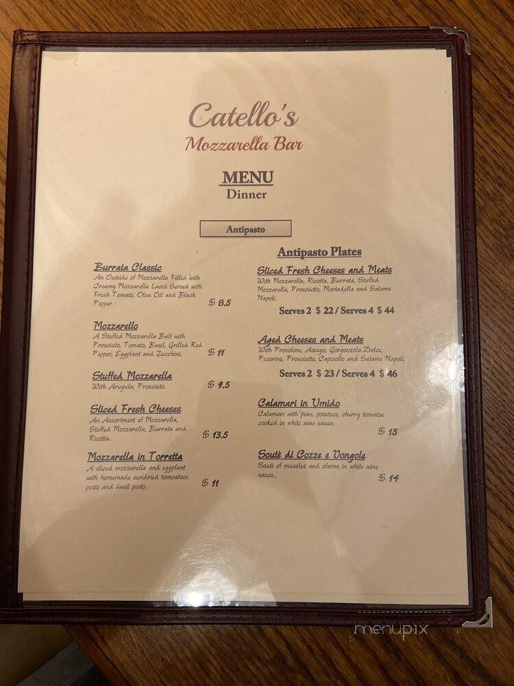 Catello's Mozzarella Bar - Pendleton, IN menu_pic
