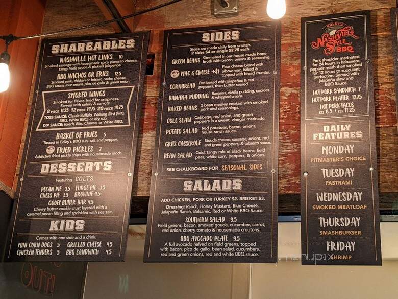 Edley's Bar-B-Que - Nashville, TN menu_pic