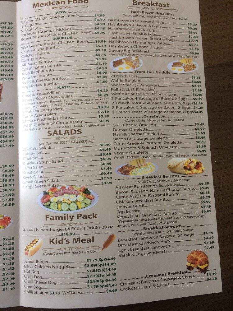 Savory Burger - Long Beach, CA menu_pic