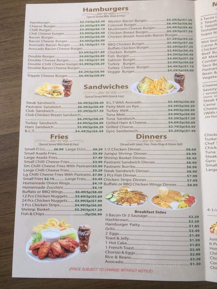 Savory Burger - Long Beach, CA menu_pic