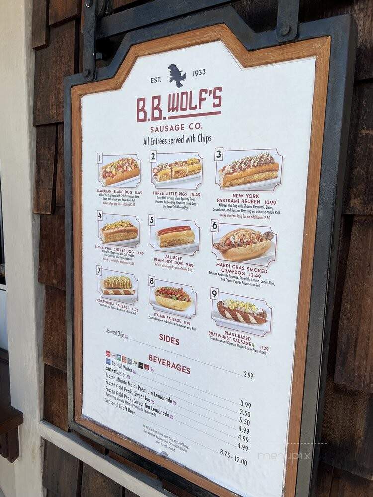 BB Wolf. Sausage - Orlando, FL menu_pic