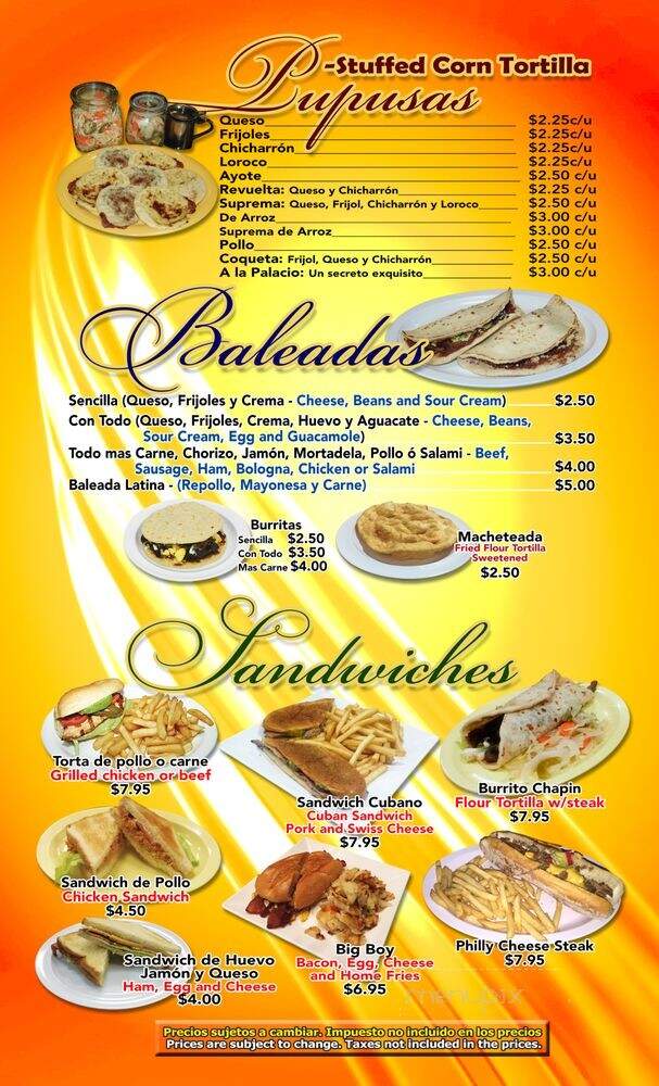 El Palacio Restaurant - Bound Brook, NJ menu_pic