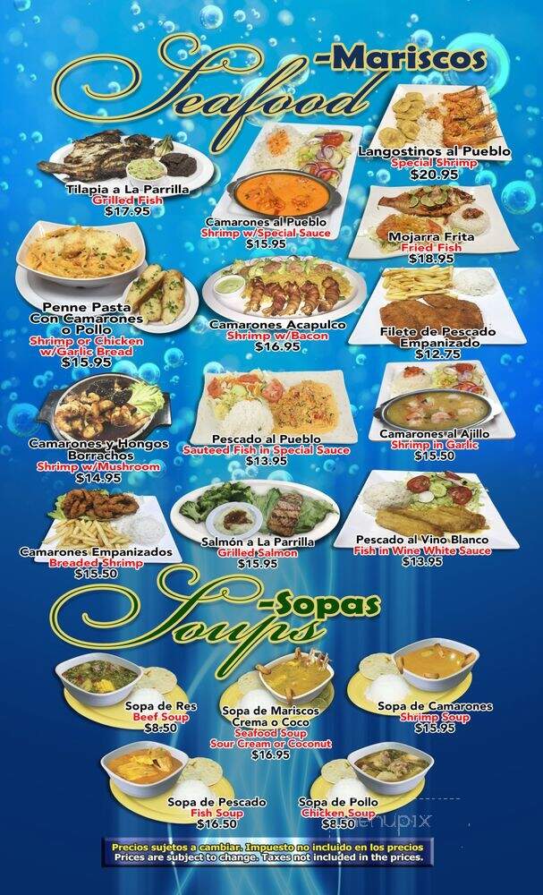 El Palacio Restaurant - Bound Brook, NJ menu_pic